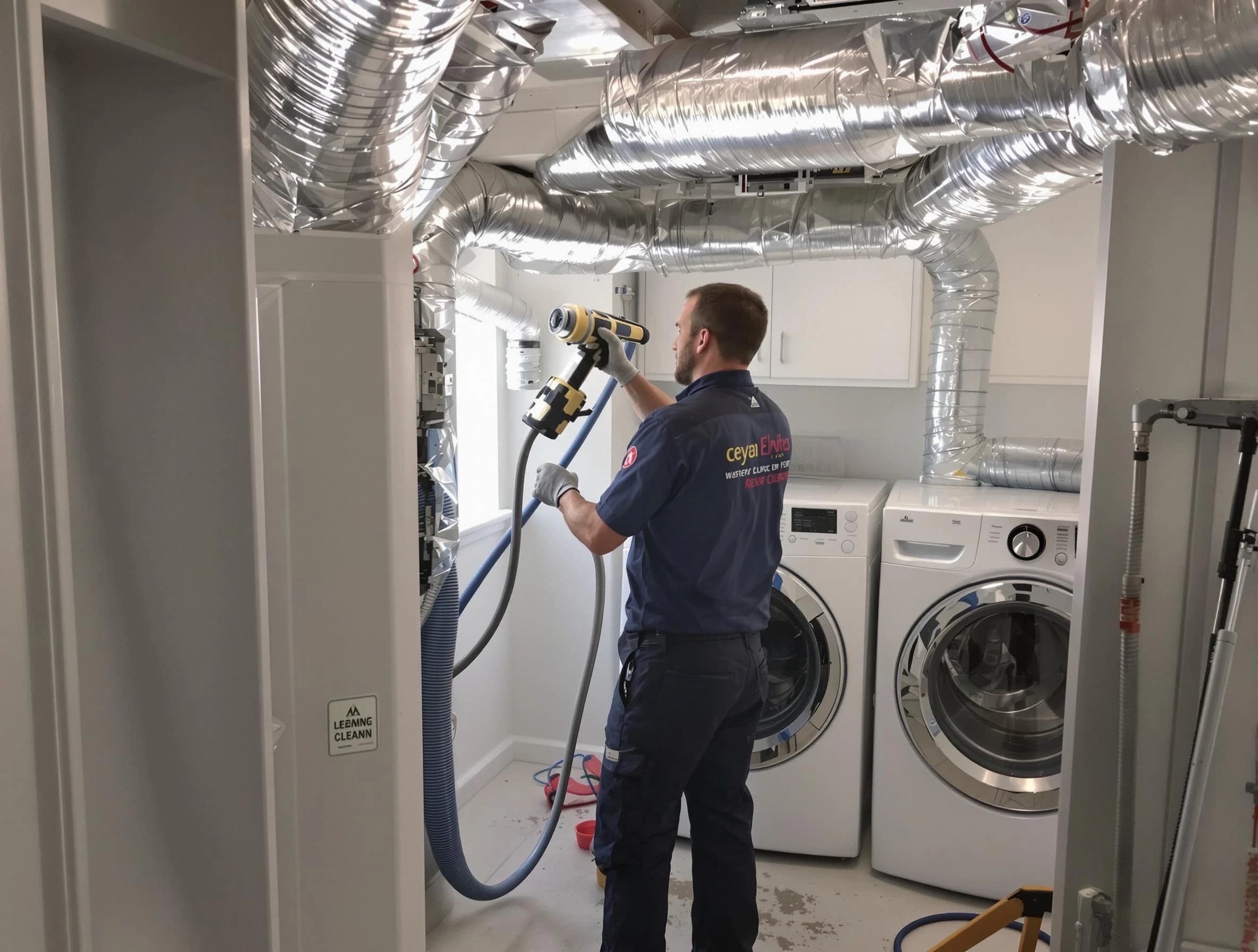 Paradise Hills Dryer Vent Cleaning specialist using advanced equipment for thorough duct cleaning in Paradise Hills