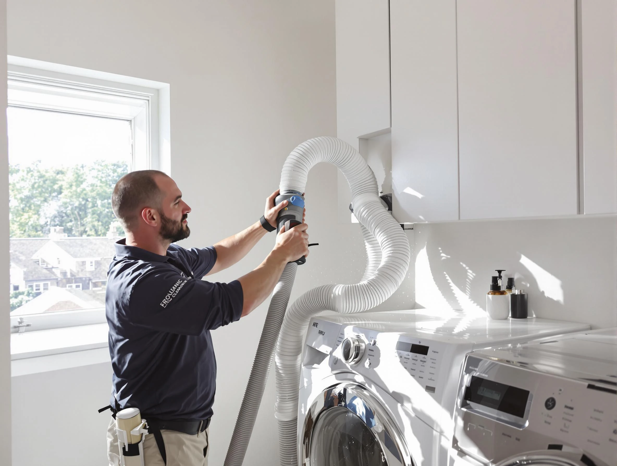 Certified Paradise Hills Dryer Vent Cleaning technician performing dryer vent cleaning in Paradise Hills